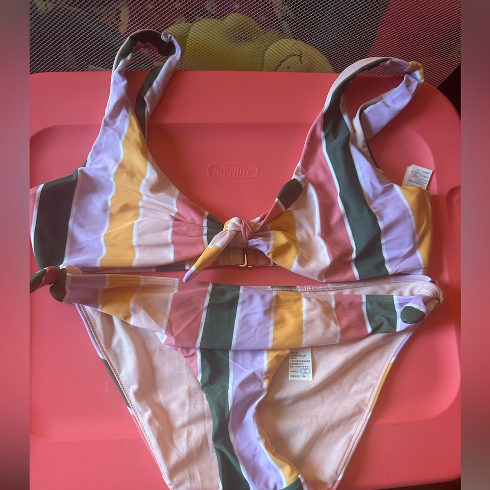 Hollister Multicolor Striped Bikini